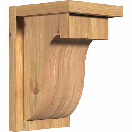 Ekena Millwork Del Monte Smooth Corbel w/Backplate, Western Red Cedar, 7 1/2"W x 8"D x 12"H COR08X08X12DEL01SWR